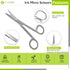 Cynamed Iris Micro Dissecting Precision Lab Scissors, Fine Point Straight - Pack of 3