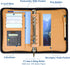 SAYEEC A5 Executive Conference Folder Zipped Portfolio Binder Faux Leather Padfolio with Calculator and Loose Leaf Paper
