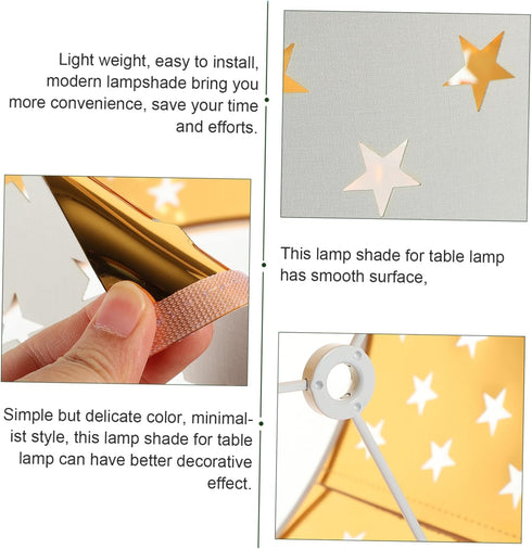Lurrose Lamp Shade for Floor and Table Lamps Soft Fabric Cover Easy to Install Decorative Lighting for Bedroom Study