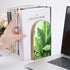 VstaDank Cute Banana Leaves Book Ends for Shelves Decorative Wooden Bookends Non-Skid Metal Book Stopper Large Book