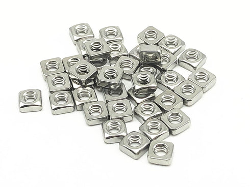 100pcs M3 Metric Square Nuts 18-8 (304) Stainless Steel Fasteners