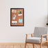 Black Cork Board Bulletin Board, 14.6"X 11" Wall Mounted with Oak Wood Finish Frame for Office and School