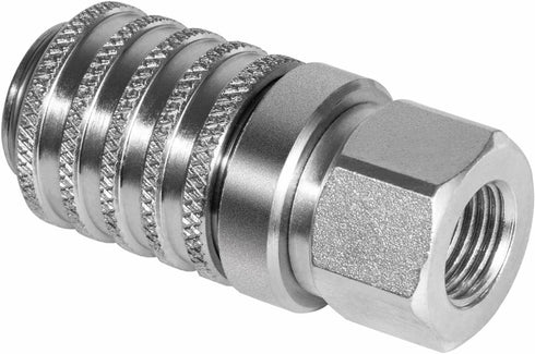 PD242 1/8" 1/4" 18 2.12" Series PD Steel Test Port and Diagnostic Equipment Quick Coupler with Female Pipe Thread, Body