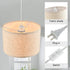2 Pack 15Ft Plug in Pendant Light, Hanging Light with Clear Cord, On/Off Switch, Beige Linen Fabric Lamp Shade, Hanging