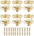 Yetaha Antique Hook Hasp, 6PCS Zinc Alloy Right Lock Clasp Toggle Latch Buckles for Vintage Wooden Box, Gold