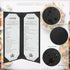 IVWNNN 4.25'' 11'' 6 Pack x Menu Covers Black PU Leather Menu Holders Book Style with Angled Corners Double View Menu