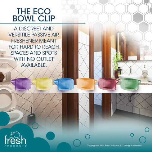 Fresh Products Eco Bowl Clip Air Freshener, Honeysuckle, Chemical Free, Lasts 30 Days, 12 pk