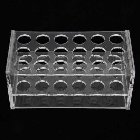 17mm Test Tube Rack with 18 Holes - Durable Transparent Holder for 10ml and 15ml Centrifuge Test Tubes