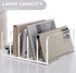 SANRUI Clear Desktop File Organizer, 5 Compartments Acrylic Document Sorter for Office, Home, School