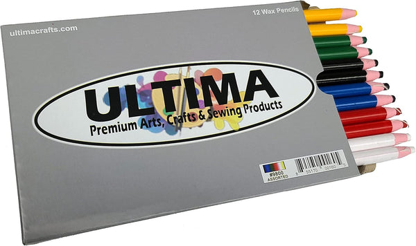 Ultima China Marker - Peel-Off Grease Pencil/Wax Pencil for Opaque, Easy to Remove Markings on Glazed, Non-Porous &