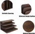 File Holder for Desk, Rustic Wood Paper Organizer, Mail Sorter for Desktop, Dark Brown
