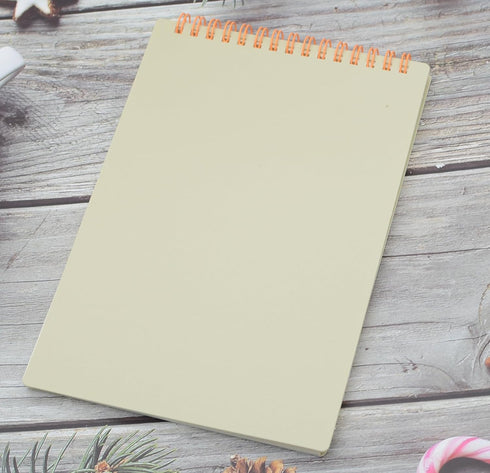 Yansanido 4 Pcs A5 Top Bound Spiral Notebook, 4 Color Thick Plastic Hardcover, 80 Sheets (160 Pages) College Ruled