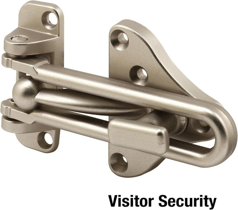 11316 Pack) Prime-Line U Swing Bar Door Guard With High Security Auxiliary Lock, Satin Nickel Finish (Single