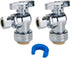 SUNGATOR 2-Pack Angle Stop Valve 1/2 x 3/8 Inch Compression Toilet Water Valve, No Lead Brass Push to Connect