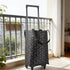 18.9x11.02x7.09in Folding Trolley Bag with Wheels Large Capacity Reusable Grocery Cart for Shopping Camping Hand Pulled