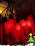 Xingzd 25Ft C7 27 Bulbs, Red Chritsmas Lights Outdoor, Vintage String Lights with Red Baked Incandescent Hanging Patio