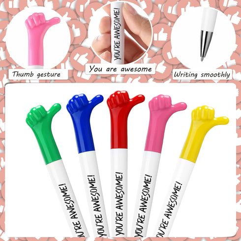 Fumete 100 Pcs You're Awesome Gifts - Thumbs Up Pens Motivational Quote Pens for Back to School Gift and Appreciation