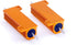 50 Watt 1 Ohm 5% Wirewound Resistor - Electronic Aluminium Shell Resistors Gold (Pack of 2)