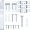 Yaocom 15 Set Frame Lock Security Hanging Kits T-Screw Security Artwork Picture