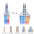 HTCELLE 70-Piece Lever Wire Connectors Splice Kit, Quick Connects, Push in Compact Splicing Butt Terminals for Wiring