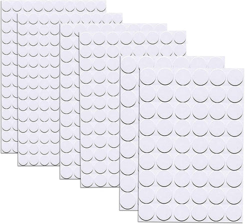 580 Pcs Self-Adhesive Screw Hole Stickers - 6-Table Self-Adhesive Screw Covers Caps Dustproof Stickers