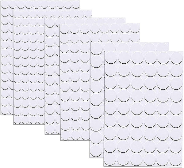 580 Pcs Self-Adhesive Screw Hole Stickers - 6-Table Self-Adhesive Screw Covers Caps Dustproof Stickers