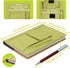 Refillable Lined Leather Journal Notebook, A5 Size for Women Men, 200 Pages Thick Paper Notebooks with Front Pockets