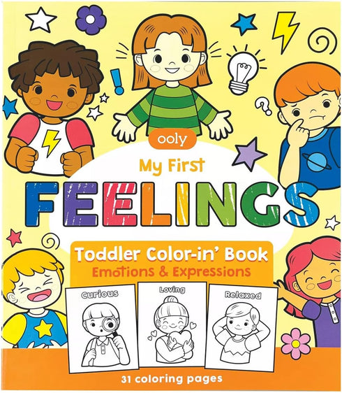 OOLY Coloring Book for Toddlers - Fun Activity Coloring Pages with 31 Perforated Pages 8"x10", Great Kid's Activities