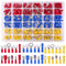 Glarks 540pcs Mixed Quick Disconnect Electrical Insulated Butt Bullet Spade Fork Ring Solderless Crimp Terminals Kit