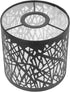 5.58,High:5.5,Fitter:1.65,E27 UKCOCO Black Metal Lamp Shade: Small Lamp Shade Drum Lampshade Replacement with Hollow