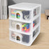 Desktop Storage Drawers, 3 Drawers Organizer for Crafts and Office Supplies, Clear Plastic
