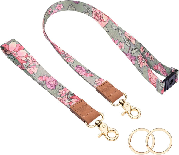 Wisdompro Lanyards for Keys, Cute Wrist & Neck Lanyard for Women, Breakaway Lanyard for ID Badges, Car Keys