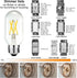 LiteHistory E26 Edison Bulb, 6W Equivalent, 60 Watt Dimmable Neutral White 4000K, 600lm, Pack of 6