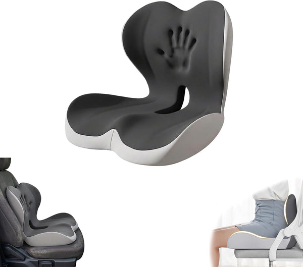 Generic Ergonomic Seat Cushion with Memory Foam & Lumbar Support Orthopedic Cushion for
