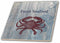 3dRose Fresh Seafood Red Crab on White wash Wood Beach Theme 12
