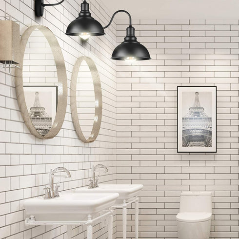 E26 (1-Light) YeLEEiNO Wall Lamps, Black Wall Sconce Lighting Barn Wall Light Industrial Vintage Farmhouse Wall Lamp