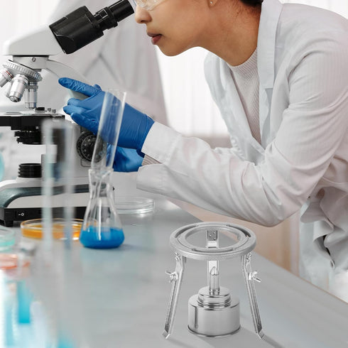 Adjustable Height Oil Burner Lamp, Tripod Stand for Laboratory Chemistry, Bunsen Burner Support, Heating Support Stand