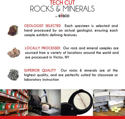12 9 1" EISCO Moh's Hardness Kit, Pieces - Includes Rock & Mineral Specimens, Each - Geology Activity for Exploring