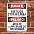 SmartSign Bilingual "Danger - Pesticide Storage Area" Sign, 10" x 14" Plastic
