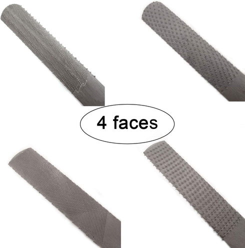 Honbay 1PCS Half Round Wood Rasp File, Carbon Hand File in Black Storage Bag for Polishing