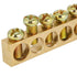 10pcs 10-Hole Brass Electrical Distribution Wire Screw Terminal Block Bar, Ground Neutral Bar Terminal