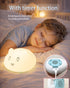 wapentake Capybara Night Light for Kids, Cute Animal Silicone Touch Lamp with Bluetooth Speaker, APP Control RGB Color