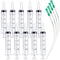 10pcs 20ml Plastic Syringes with 4pcs 13inch Tubing, Syringe for Liquid in Scientific Lab, Pet Feeding, Craft Making