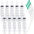 10pcs 20ml Plastic Syringes with 4pcs 13inch Tubing, Syringe for Liquid in Scientific Lab, Pet Feeding, Craft Making