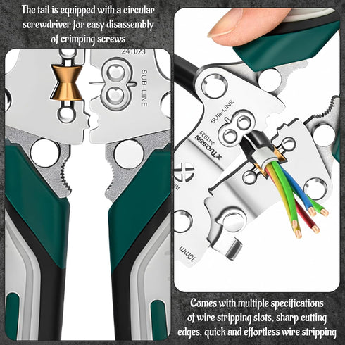 ZHLKHIOP 8-in-1 Set, Stripper8 1 Voltmaster Tool, Multi-Function Electricians Pliers Heavy Duty Wire in wire stripper