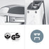 Leitz Mini Stapler, 10 Sheet Capacity, Ergonomic Metal Body, includes Staples, Metallic Pink