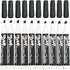 Volcanics Black Dry Erase Markers, Low Odor, Chisel Tip, Pack of 10