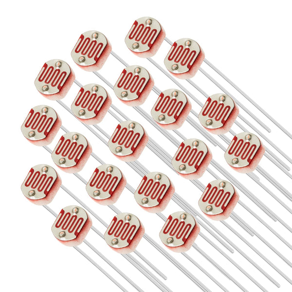 Chanzon 5mm 10 O Photoresistor LDR Resistor, 20pcs Light-Dependent Photoconductor