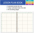 Elan Publishing Company HARDCOVER Teacher Lesson Plan Book with Bonus Clip-in Bookmark (Black Floral)