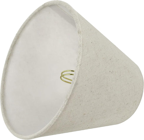 Aspen Creative 32038-2A, 3" 6" 5" Set 2 Empire Clip-On Chandelier Lamp Shade, Oatmeal, Top x Bottom x Slant Height